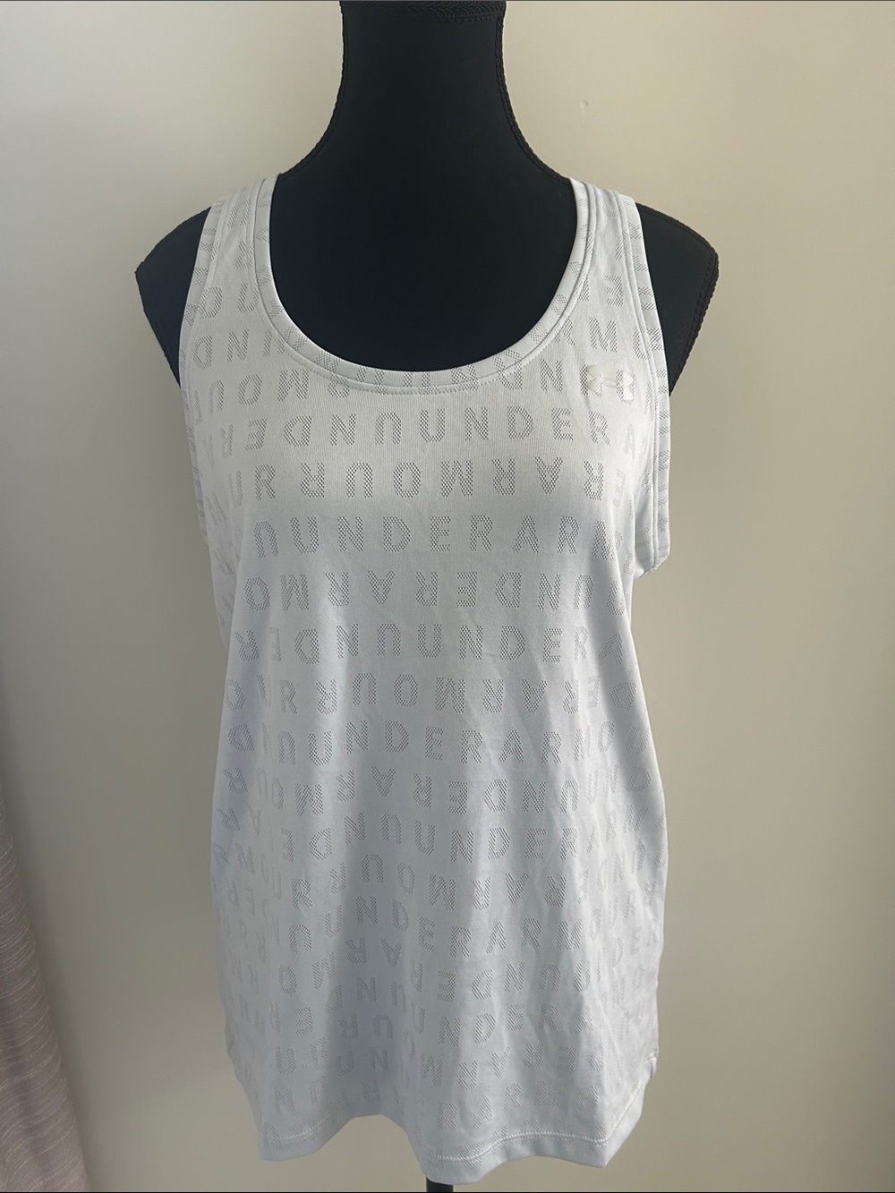 Under Armour Light Gray Women's Logo-Print Training Tank